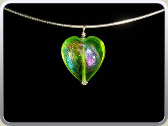 Lime-Opalescent-Murano-Glass-Heart-Pendant